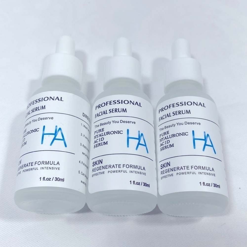 NWOT “ the beauty, you deserve” pure hyaluronic acid serum 3x 30 ml​​​​​​​​​